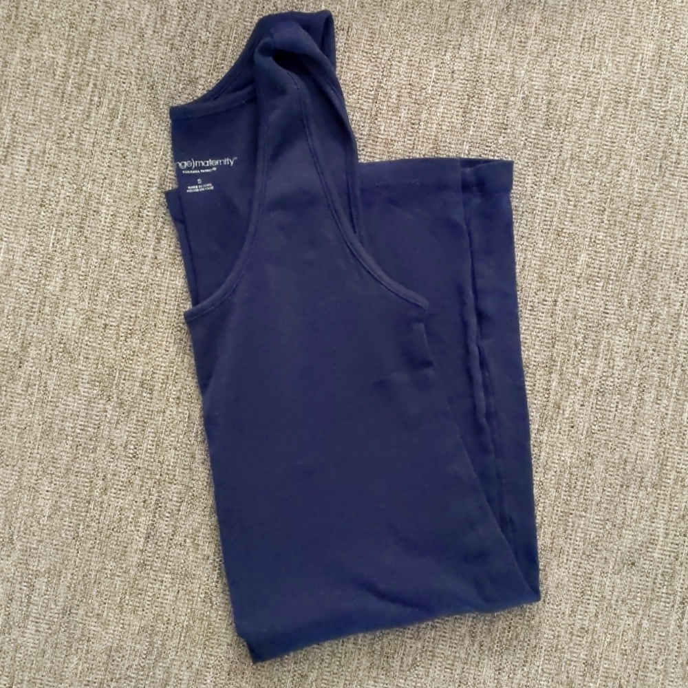 Liz Lange Maternity Tank Navy size small